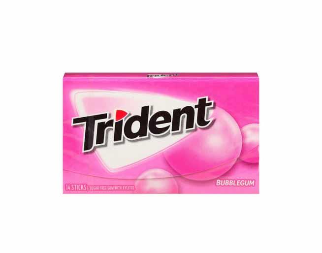 آدامس بادکنکی تریدنت Trident بدون قند بسته 14 عددی